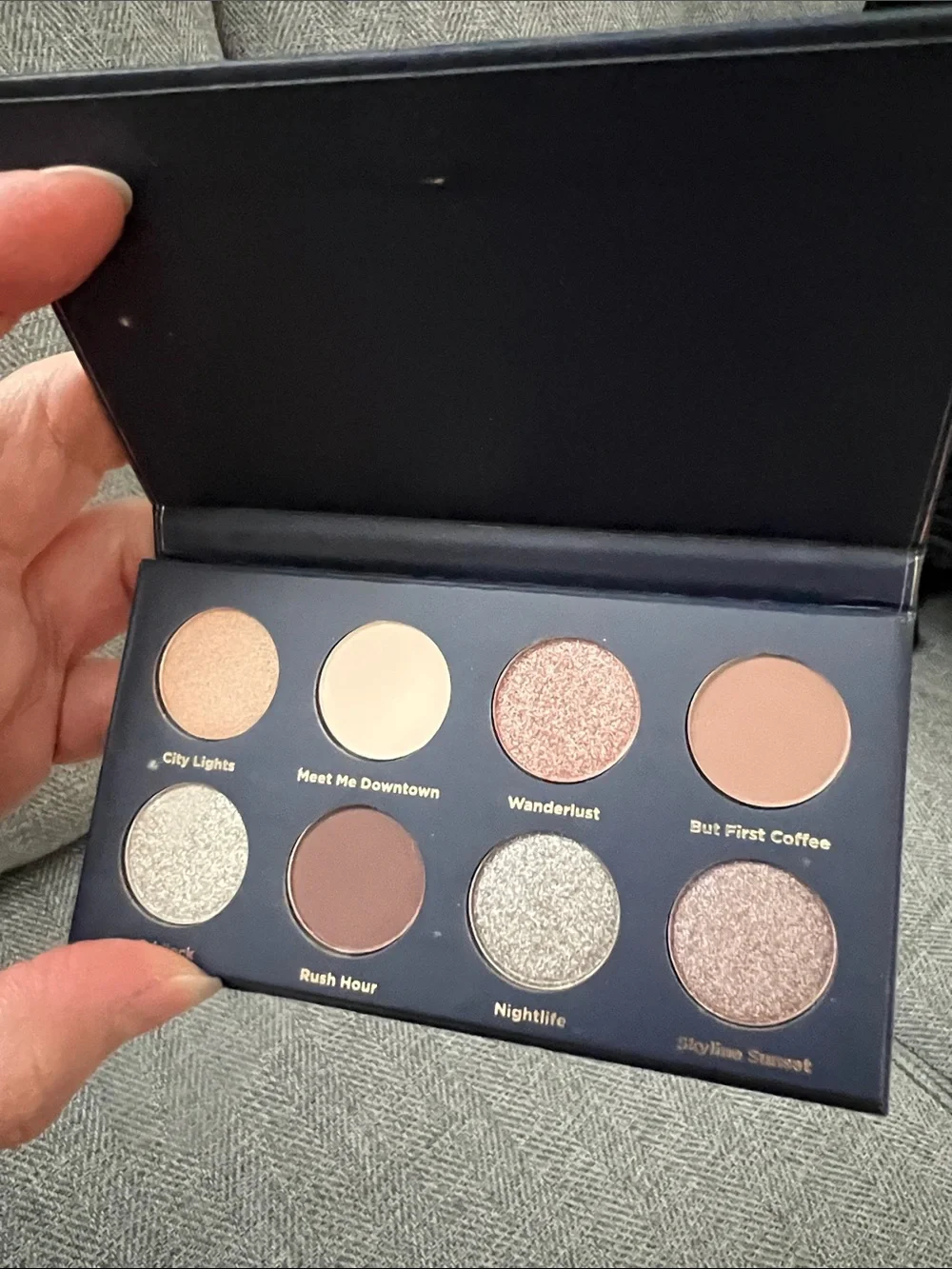 Ulta Beauty Eyeshadow Palettes and Brush Set – Black, Navy, Beige
